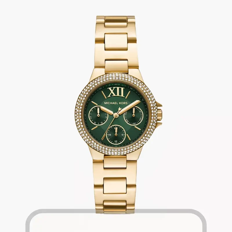 Michael Kors Camille Radient Green Dial Ladies Watch- MK6981